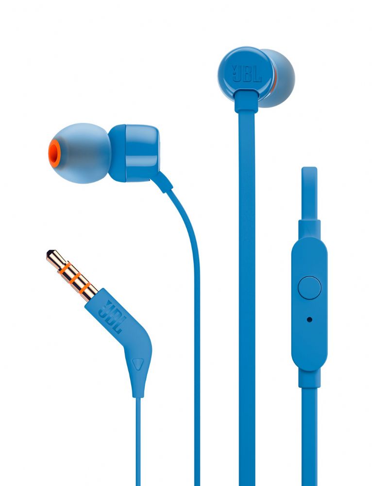 AURICULARES BOTÓN JBL T110 AZUL